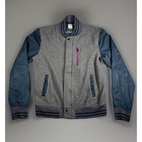 Nike Sportswear Wool Destroyer Varsity Jacket Men M 415101-071 Full Zip/Snap EUC - Picture 1 of 15